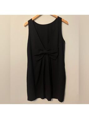 FRNCH Sheath Dress Bow Back Accent Medium Black
